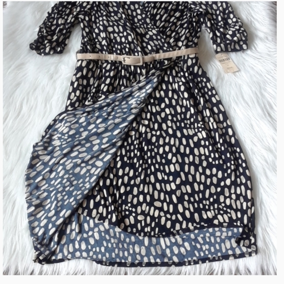 TAKE1/2 OFF ColdwaterCreek DAPPLED FAUX WRAP DRESS - Picture 4 of 8